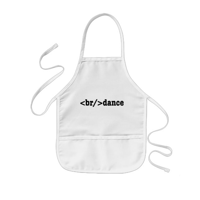 breakdance HTML Code Kids Apron (Front)