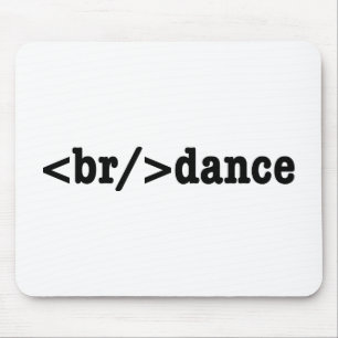 breakdance HTML Code Mouse Mat
