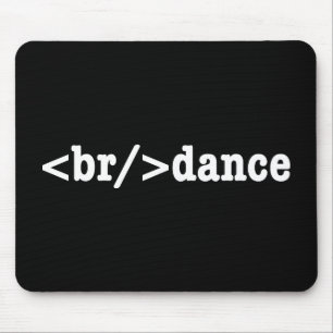 breakdance HTML Code Mouse Mat