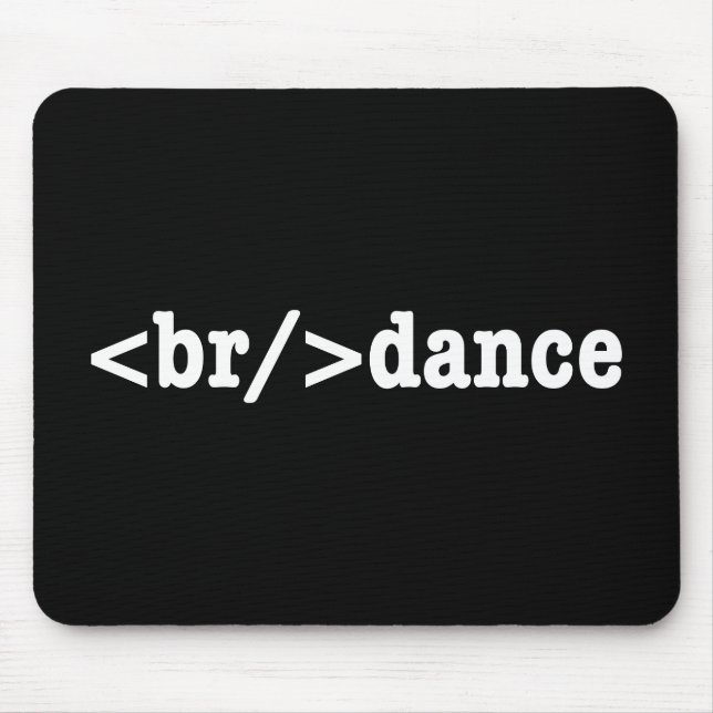 breakdance HTML Code Mouse Mat (Front)