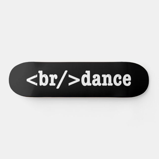 breakdance HTML Code Skateboard (Horz)
