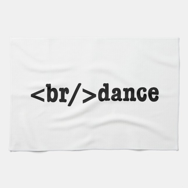 breakdance HTML Code Tea Towel (Horizontal)