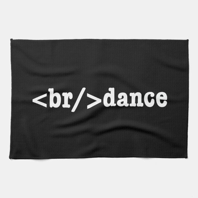 breakdance HTML Code Tea Towel (Horizontal)