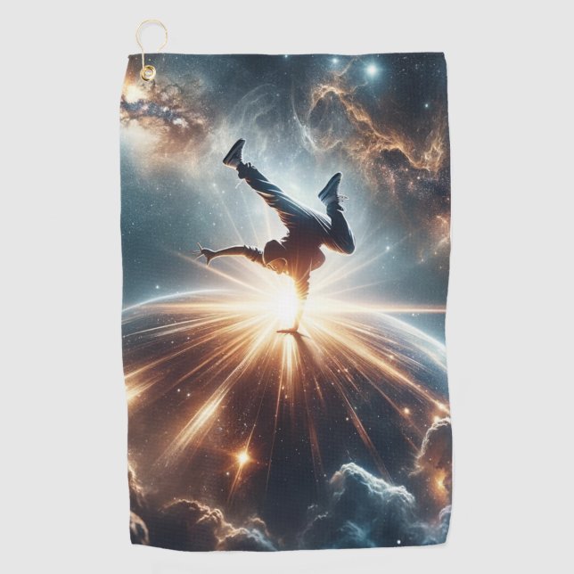 Breakdance meets the Universe Golf Towel (Front)