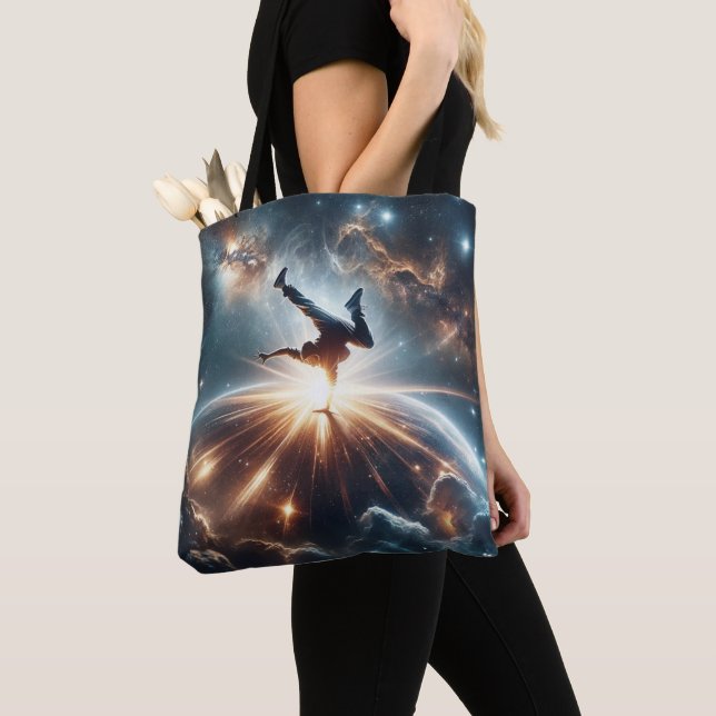 Breakdance meets the Universe Tote Bag (Close Up)