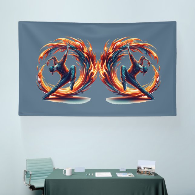 Breakdance Street Fire With Urban Energy  Banner (Tradeshow)