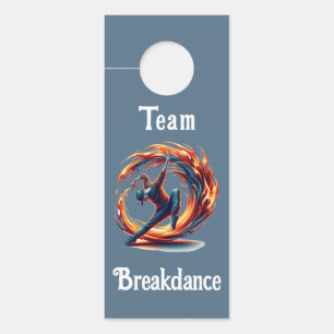 Breakdance Street Fire With Urban Energy  Door Hanger