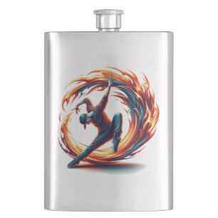 Breakdance Street Fire With Urban Energy Hip Flask