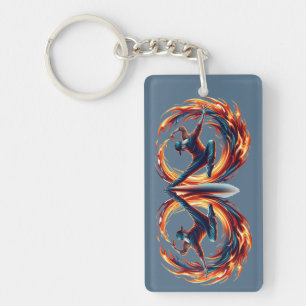 Breakdance Street Fire With Urban Energy  Key Ring