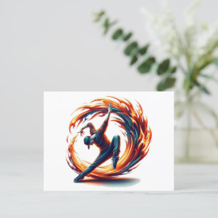 Breakdance Street Fire With Urban Energy  Postcard