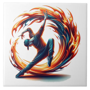Breakdance Street Fire With Urban Energy Tile