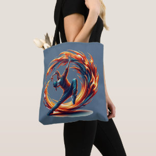 Breakdance Street Fire With Urban Energy Tote Bag