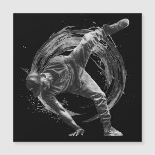 Breakdance Urban Style Monochrome Motion Art 