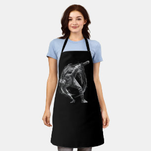 Breakdance Urban Style Monochrome Motion Art Apron
