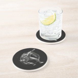 Breakdance Urban Style Monochrome Motion Art Coaster