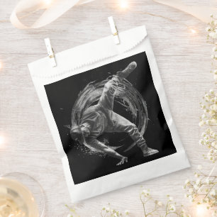 Breakdance Urban Style Monochrome Motion Art  Favour Bags