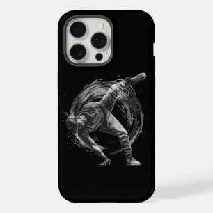 Breakdance Urban Style Monochrome Motion Art iPhone 15 Pro Max Case