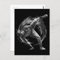 Breakdance Urban Style Monochrome Motion Art 