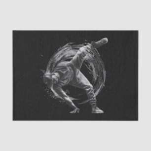 Breakdance Urban Style Monochrome Motion Art Tissue Paper