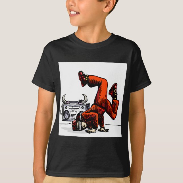 Breakdancer and Box Hip Hop T-Shirt (Front)