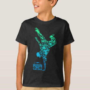 Breakdancer Breakdancing with Hip Hop Dance Music  T-Shirt