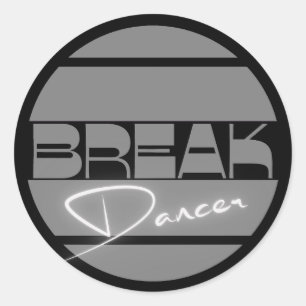 Breakdancer  classic round sticker