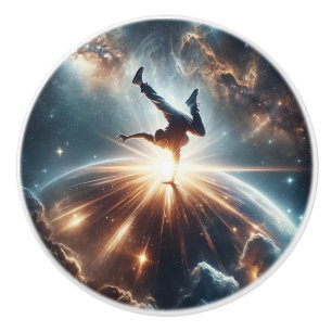 Breakdancer in action, Ai, Action in the Galaxy Ceramic Knob