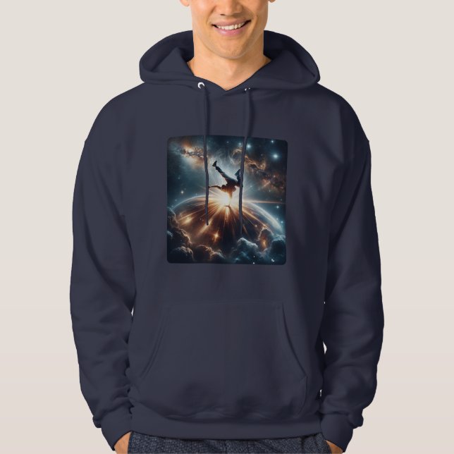 Breakdancer in action, Ai, Action in the Galaxy Hoodie (Front)