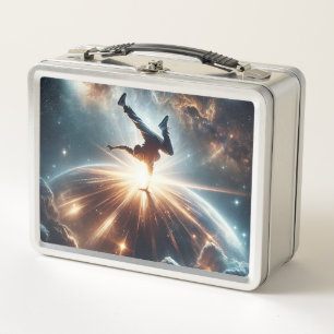 Breakdancer in action, Ai, Action in the Galaxy Metal Lunch Box