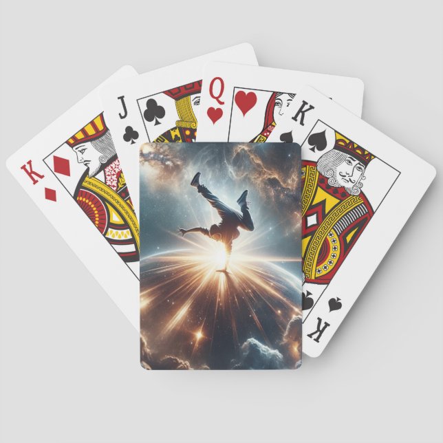 Breakdancer in action, Ai, Action in the Galaxy Playing Cards (Back)