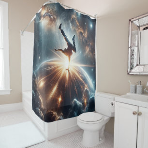 Breakdancer in action, Ai, Action in the Galaxy Shower Curtain