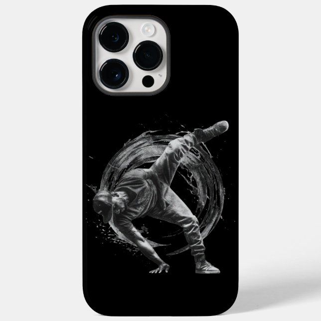 Breakdancer in action, in ink splatter style Case-Mate iPhone case (Back)