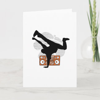 BREAKDANCER SILHOUETTE CARD