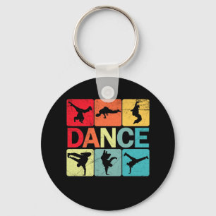 Breakdancing B-Boy Dance Tshirt Breakdance Dancer Key Ring