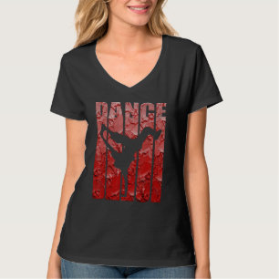 Breakdancing  Dance Red Hip Hop Graffiti Breakdanc T-Shirt