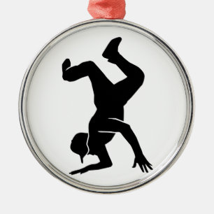 Breakdancing Metal Tree Decoration