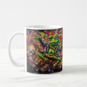 breakdancing pepe coffee mug