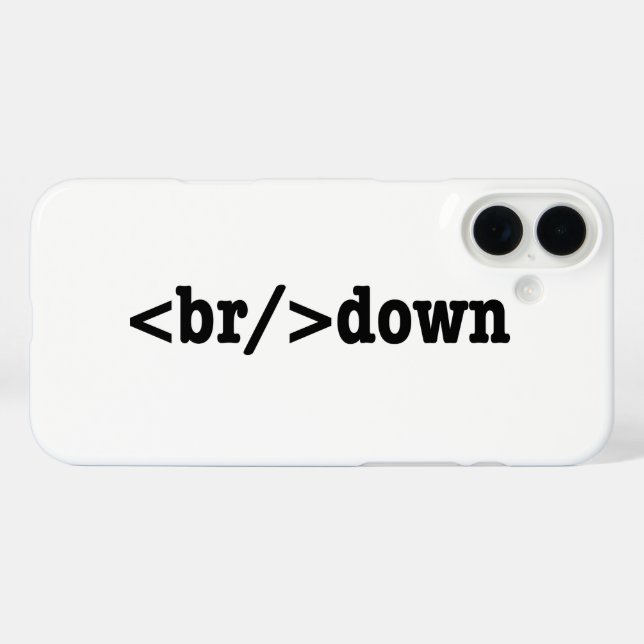 breakdown HTML Code Case-Mate iPhone Case (Back (Horizontal))