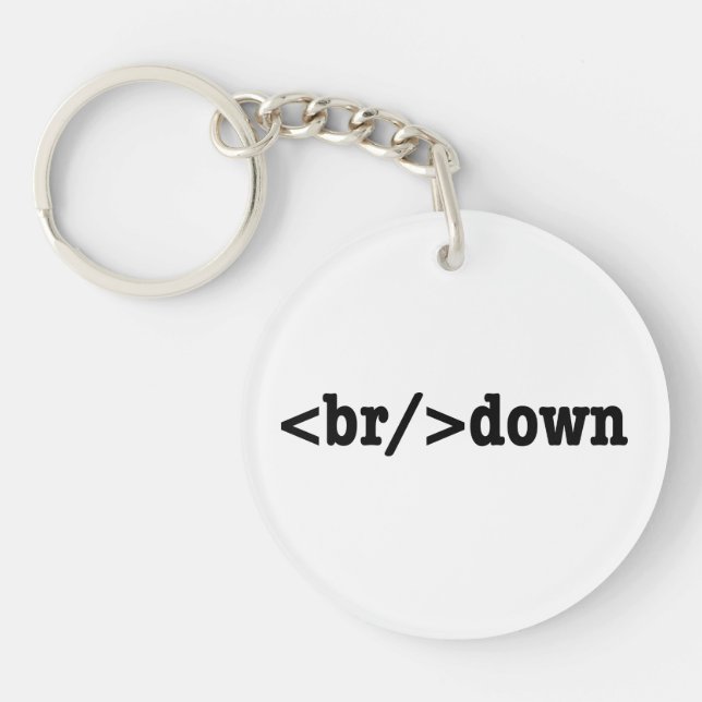 breakdown HTML Code Key Ring (Front)