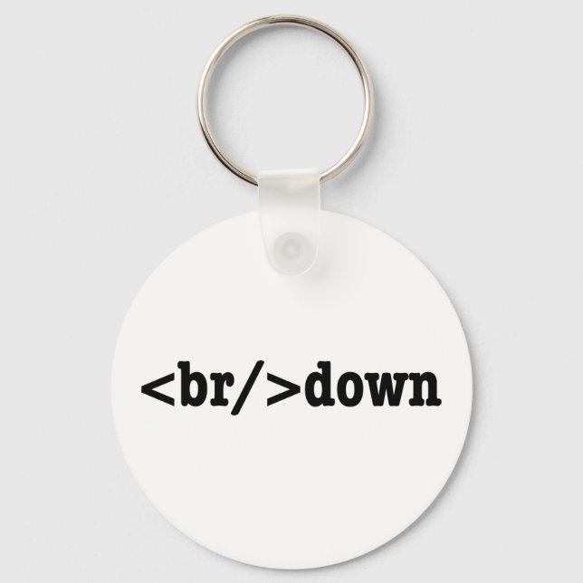 breakdown HTML Code Key Ring (Front)
