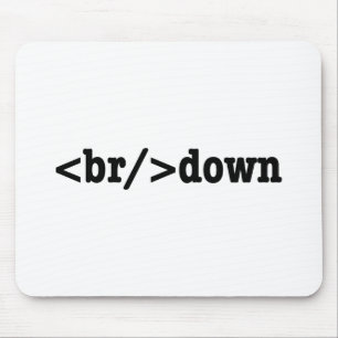 breakdown HTML Code Mouse Mat