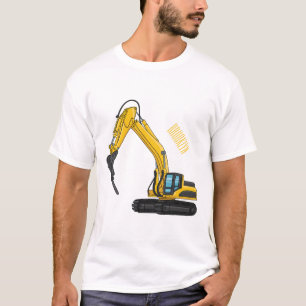 Breaker excavator cartoon illustration T-Shirt