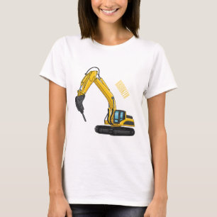 Breaker excavator cartoon illustration T-Shirt