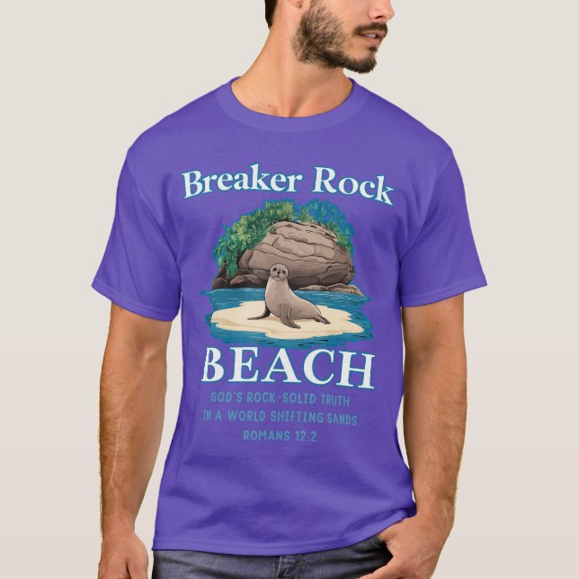Breaker Rock Beach Gods RockSolid TVBS Christian 2 T-Shirt (Front)
