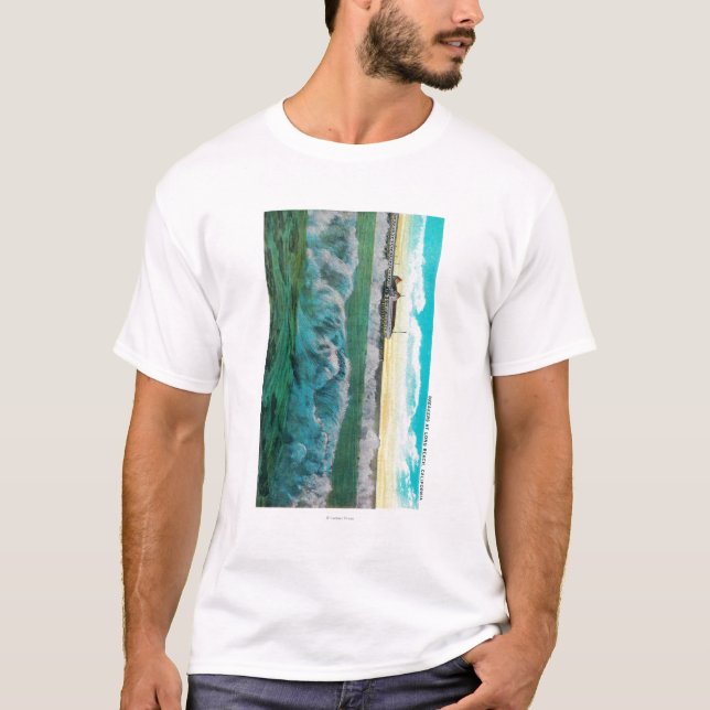 Breakers at Long Beach, California T-Shirt (Front)