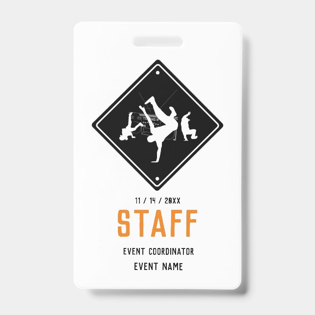 Breakers Spot Staff Event Coordinator Badge ID Badge (Front)