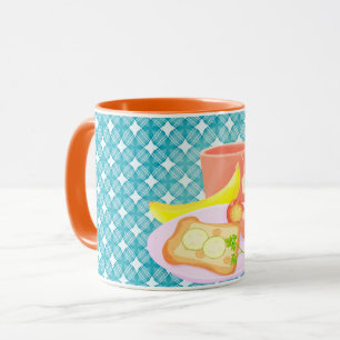 Breakfas Gingham  Mug