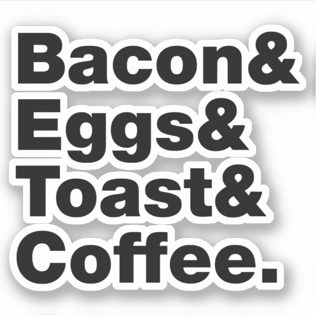 Breakfast (Bacon & Eggs & Toast & Coffee.) (Front)
