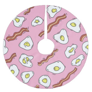 Breakfast Bonanza: Cartoon Delights Brushed Polyester Tree Skirt
