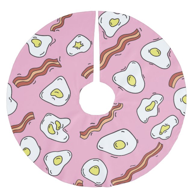 Breakfast Bonanza: Cartoon Delights Brushed Polyester Tree Skirt (Front)